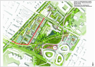 Kleineschholzplan mit Durchgangsstraße