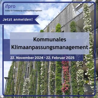 Flyer der Fortbildung "Kommunales Klimanpassungsmanagement"