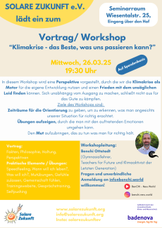 Flyer Workshop Klimakrise