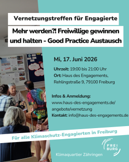 Vernetzungstreffen für Engagierte: Mehr werden?! Freiwillige gewinnen und halten - Good Practice Austausch